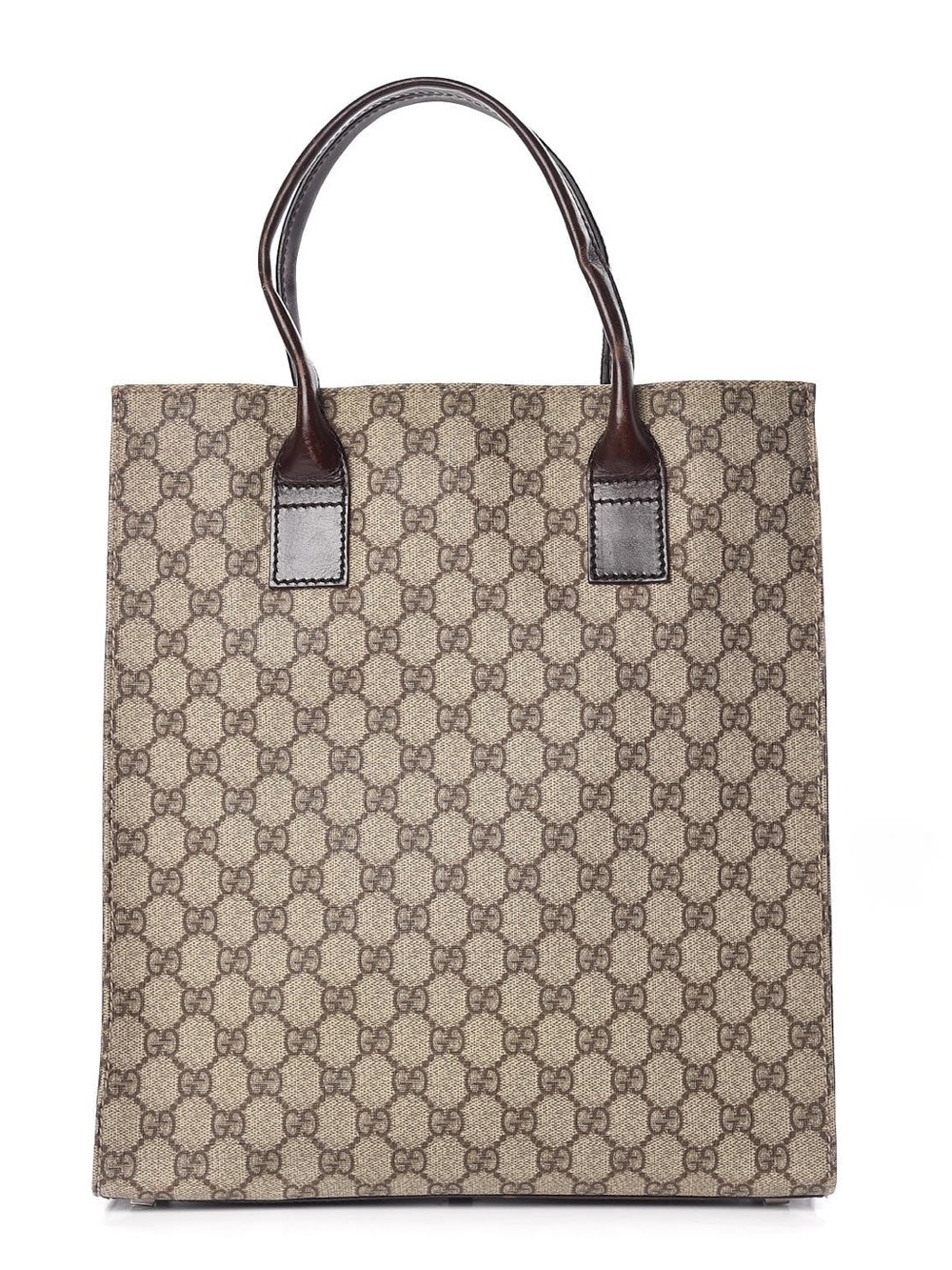 Gucci Monogram Messenger Bag in Brown and Black